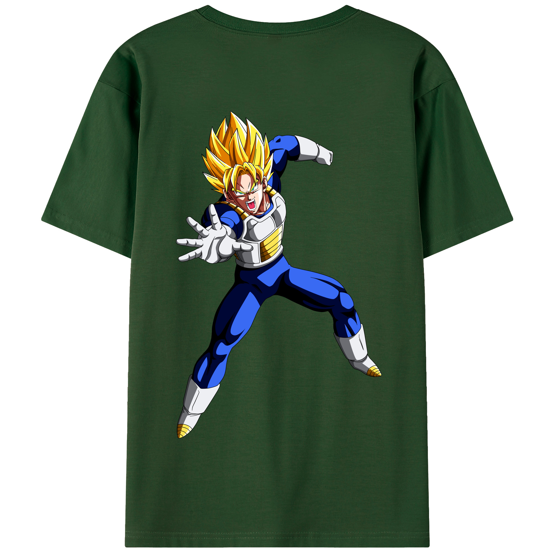 （画像用） ドラゴンボール ベジータ四世（Bejīta Yonsei）DRAGON BALL Vegeta IV 綿100％半袖Tシャツ（背面プリント）